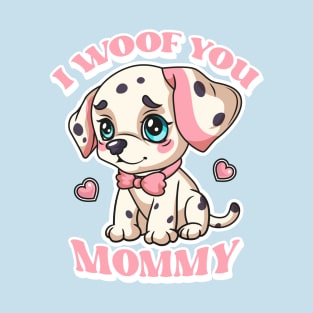 I Woof You Mommy: Adorable Puppy Love for Pet Moms T-Shirt