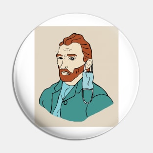 Vincent Van Gogh Social Distance Pin