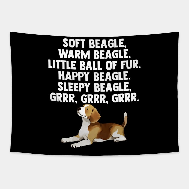 Soft Beagle Warm Beagle Little Ball Of Fur Happy Beagle Tapestry by sBag-Designs