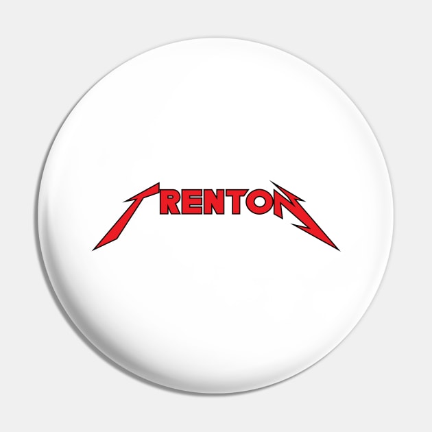 Trenton - Typography Art Pin by Nebula Station