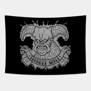 Thunder skull - gray ink Tapestry