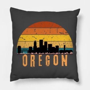 Vintage Sunset Oregon Pillow