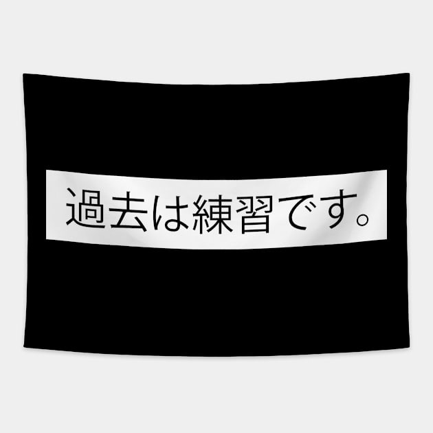 The Past Is Practice - 過去は練習です Japanese Design Tapestry by Ampzy