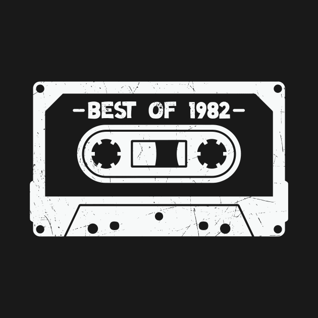 Best of 1982 Retro Cassette Tape 1982 Birthday by SLAG_Creative