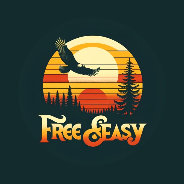 Retro Eagle Soaring Tee - "Free & Easy" Series by 20th Century Tees