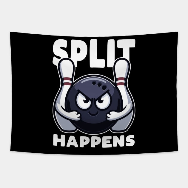 Split Happens Bowling Funny Tapestry by valiantbrotha