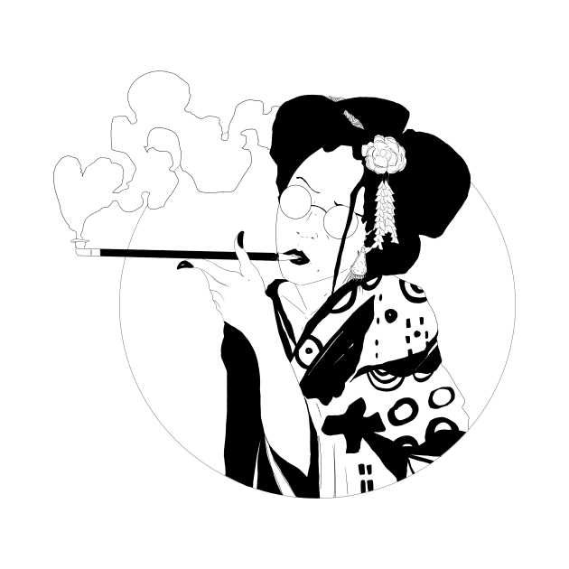 Smoking Geisha by fennertoorac