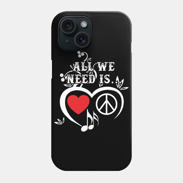 Love Music Peace Phone Case by Dojaja