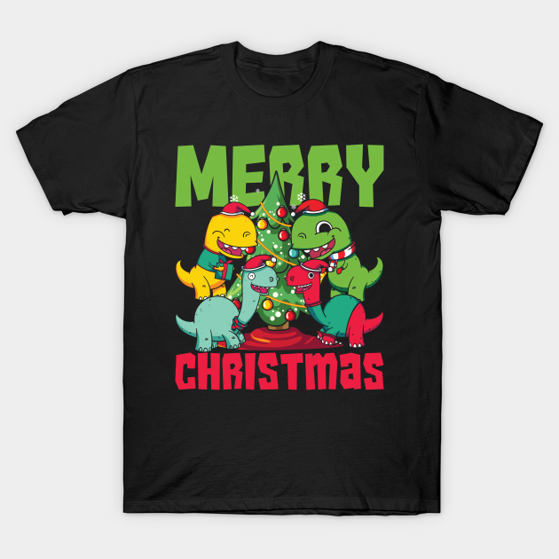 Discover Xmas Trex Dinosaur Merry Christmas - Christmas - T-Shirt