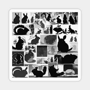 Chinchillas Shadow Silhouette Anime Style Collection No. 18 Magnet