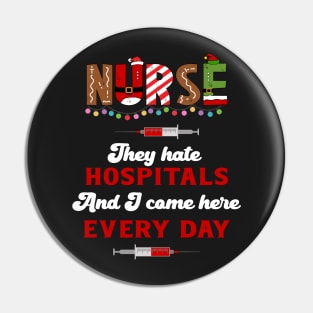 Funny Nurse Christmas Pun Quote Hilarious Joke ICU Pin