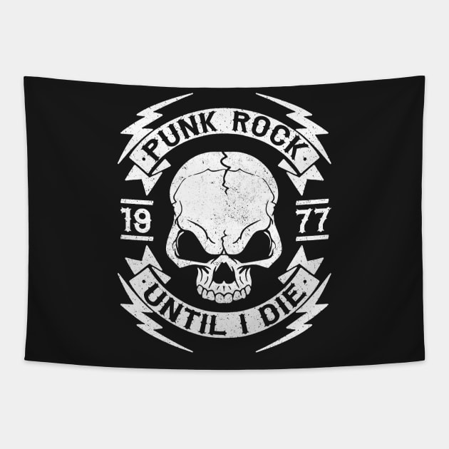 PUNK ROCK UNTIL I DIE - PUNK ROCK Tapestry by Tshirt Samurai