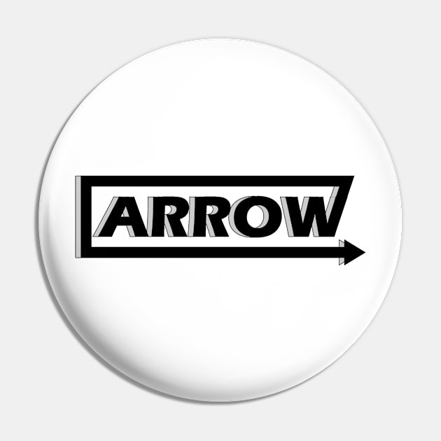 Black Arrow Pin by SoftSic Creative