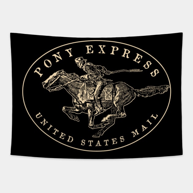 Vintage USPS Pony Express 3 by Buck Tee Tapestry by Buck Tee