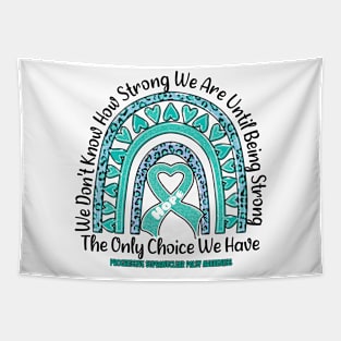 Progressive Supranuclear Palsy Awareness - rainbow leopard ribbon strong Tapestry