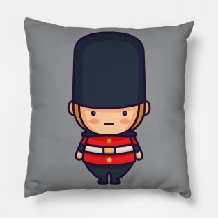 Cute British Royal Guard Cartoon Pillow