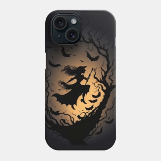 halloween witch silhouette Phone Case