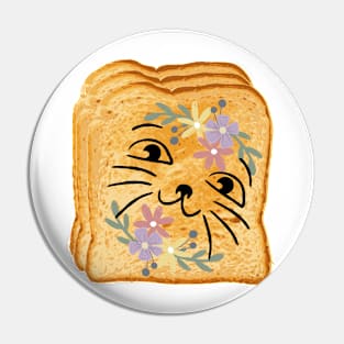 Cat Flower Toast, Cute Gifts For Cats Pin