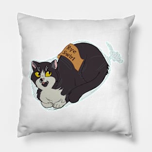 Catloaf: Rye Swirl (Tuxedo, L variant) Pillow