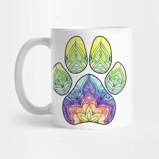festival mandala paw print mandala mug teepublic