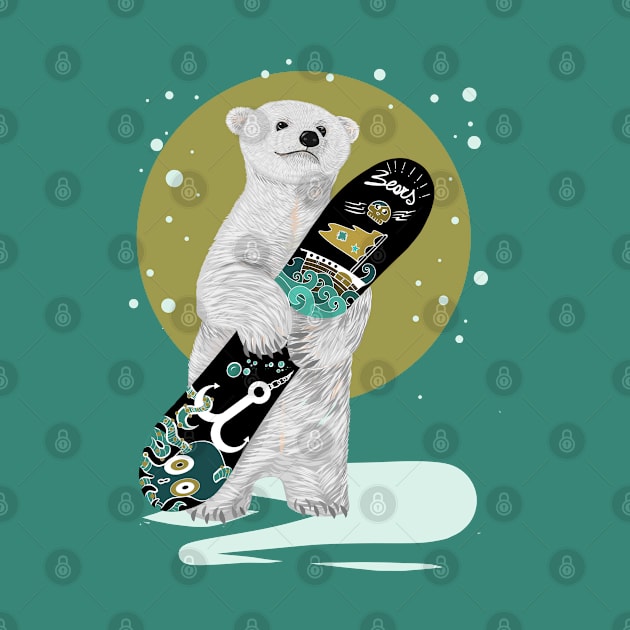 SNOWBOARDER POLAR BEAR by tizicav