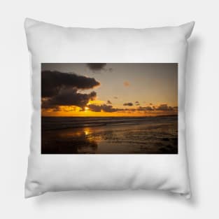 Winter sunrise off the coast of Northumberland Pillow