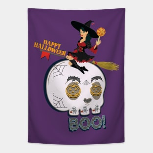 Happy Halloween Boo Tapestry