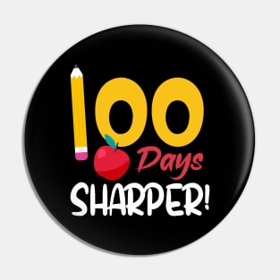 100 Days Sharper Funny School Boys Girls Kids Gift 100 Days Of School Pin