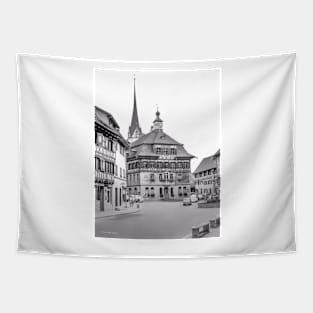 Stein am Rhein,Switzerland - Black and White Tapestry