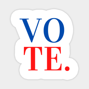 VOTE - V O T E in USA Flag Colors Magnet