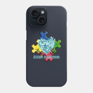 Autism Awareness Puzzle and Butterflies Design Phone Case