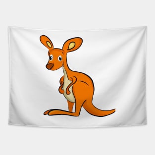 Cute Kangaroo Drawing Tapestry