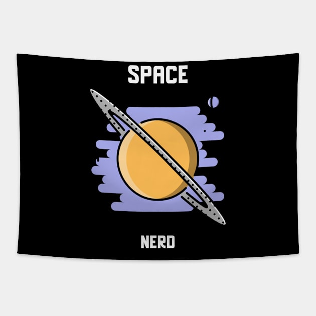 Space nerd - take me to the moon Tapestry by All About Nerds