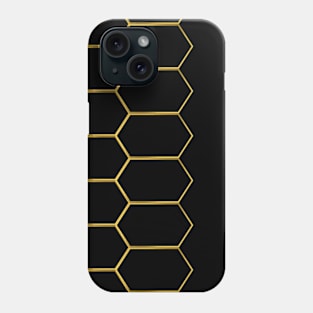 Honey comb hexagon gold Phone Case