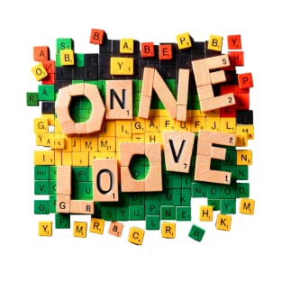 One Love: Jamaican Vibes Scrabble Tee T-Shirt