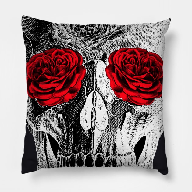 The Grinning Skull Pillow by TheGrinningSkull