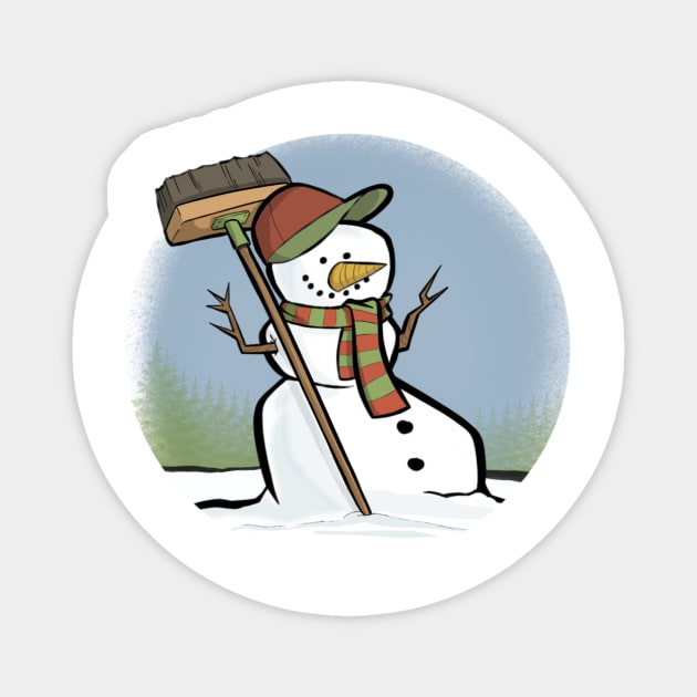 Snowman Magnet by Brinders