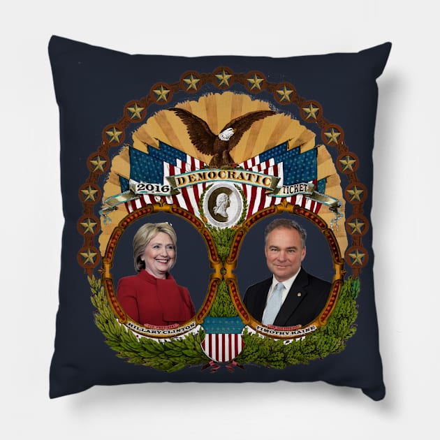 2016 Democratic Presidential Ticket Pillow by Swift Art
