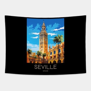 A Pop Art Travel Print of Seville - Spain Tapestry