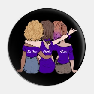 Pancreatic cancer Awareness T-Shirt for Women Pin