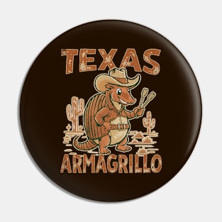 Funny Texas BBQ Armadillo Pun Grill Master Barbecue Lover Pin
