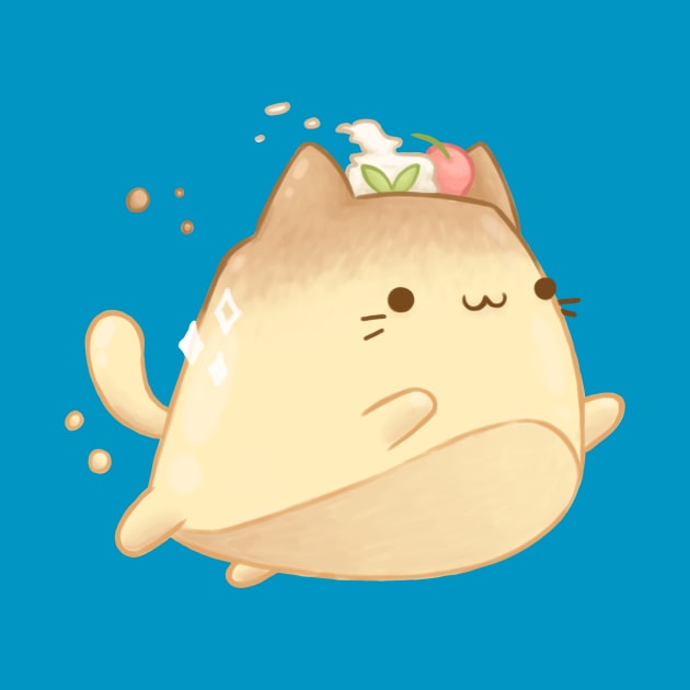 Kawaii cat pudding - Cute food by MoonArtGlitch