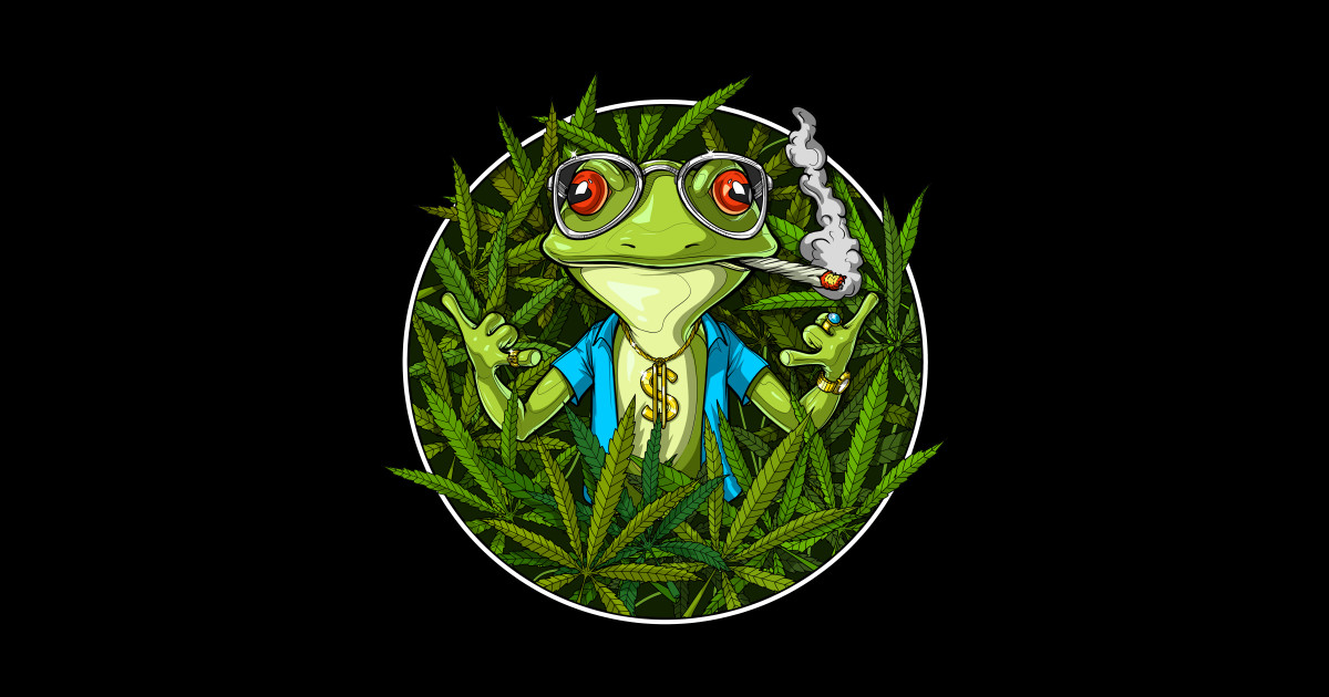 Frog Smoking Weed Frog Weed Posters and Art Prints TeePublic