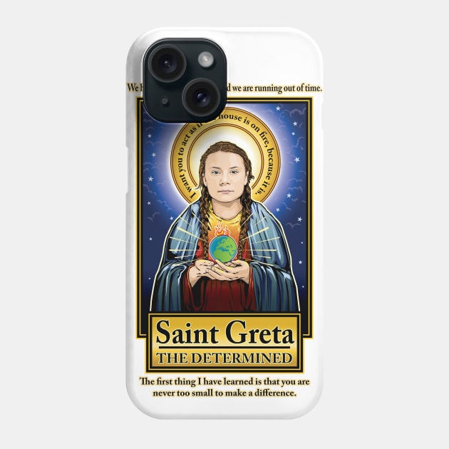 Saint Greta Phone Case by Pop Art Saints