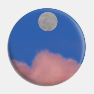 Dreamy moon pink cloud and blue sky Pin