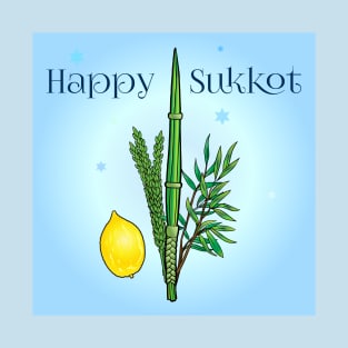 Sukkot Lulav and Etrog Tropical Palm Leaves Jewish Holiday T-Shirt