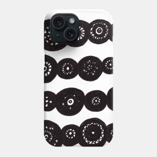 Abstract Black And White Circles Phone Case