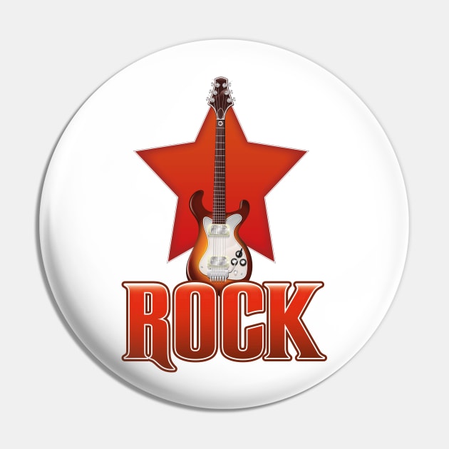 Rock Guitar Pin by nickemporium1