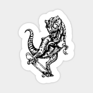 SEEMBO Dinosaur Skater Skateboarding Skateboard Skateboarder Magnet