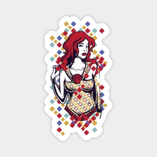 Red-haired Savvy Lady Magnet